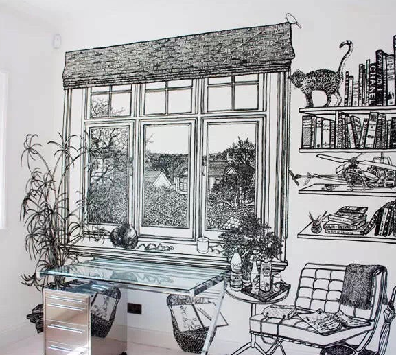 墙绘的价格跟绘画的面积以及手绘的难度来计算